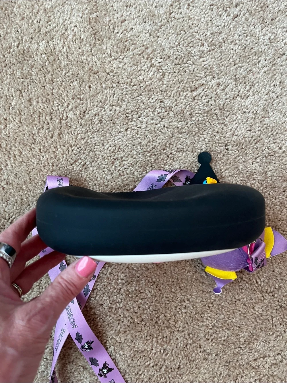 Kuromi Silicone Crossbody Purse with Charm
